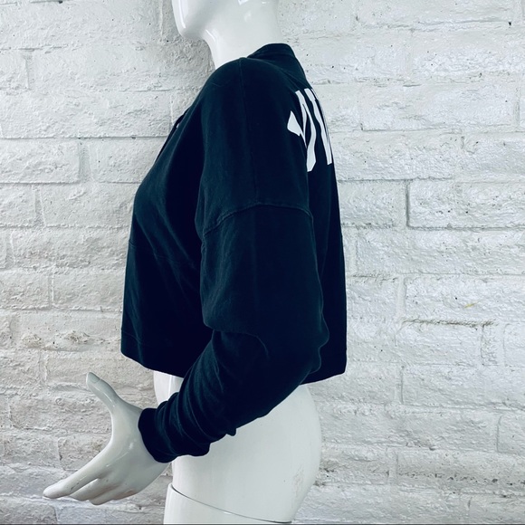 pink Victoria secret cropped pullover sweater black size S - Picture 6 of 6